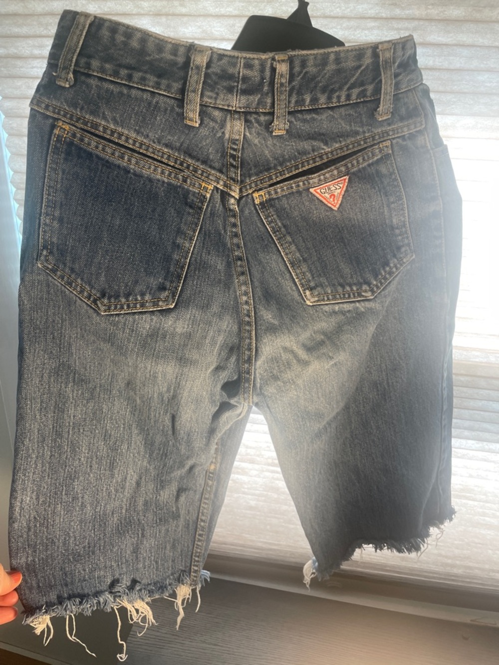 Authentic vintage 80s Guess by Georges Marciano denim cutoff shorts.